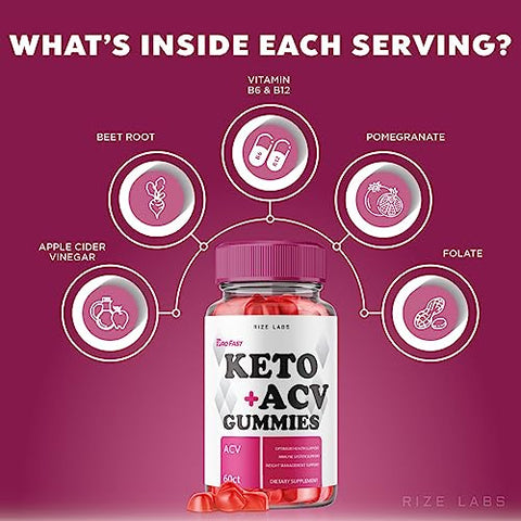 rize labs - (5 Pacotes) Gomas ProFast Keto – Pro Fast Keto ACV Gummies Avançado para Perda de Peso – Gomas Pro Fast Keto com Vinagre de Maçã – Forte contra Gordura Abdominal (300 Gomas)