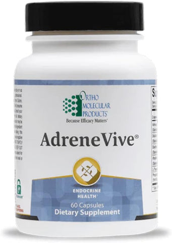 Ortho Molecular Products - AdreneVive 5A – 60ct | Fórmula Avançada para Energia e Bem-Estar | 60 Cápsulas