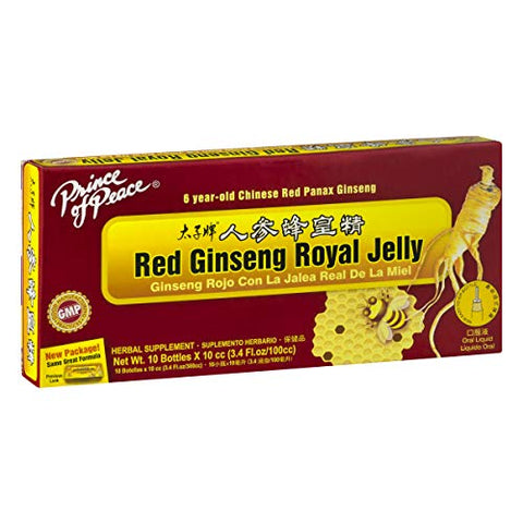 Prince Of Peace - Ginseng Vermelho Geléia Real, 10×10 cc (Multi-Pack) – Marca Real Ginseng