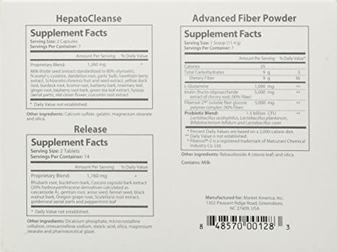 NutriClean - Sistema de Limpeza de 7 Dias com Stevia, Desintoxicação, Limpeza, Pó de Fibra Avançada, Manutenção da Saúde Digestiva, Ajuda a Limpar o Cólon, Market America (7 Porções)