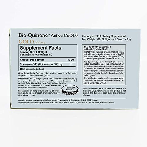 Pharma Nord - Bio-Quinone Coenzima Q10 100mg | Alta Absorção | Antioxidante Essencial para Energia, Saúde Cardíaca e Suporte à Fertilidade | Original do Inventor dos Suplementos Q10
