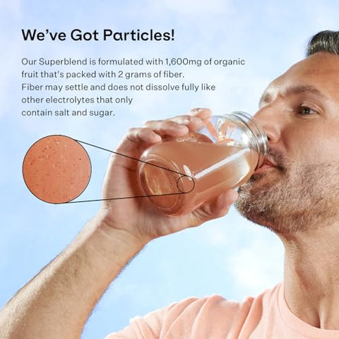 Real Food Electrolytes: Hidratação premiada com os 5 eletrólitos, Sal Rosa do Himalaia, Magnésio, Framboesas Orgânicas, Limões e Limas, Sachês em Pó, 100% Natural - Blueshift