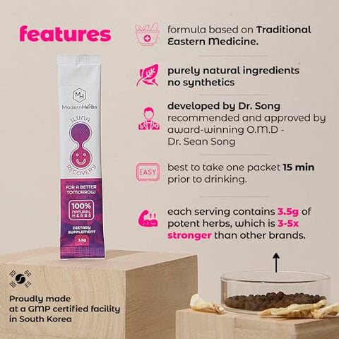 Iluna by Modern Herbs - ILUNA Recovery: Ervas Premium, Cardo Mariano, Auxílio para Celebração Pré-Festa, Limpeza, Desintoxicação, Suporte ao Fígado, Fórmula do Dr., Sinta-se Melhor na Manhã Seguinte, Força Máxima