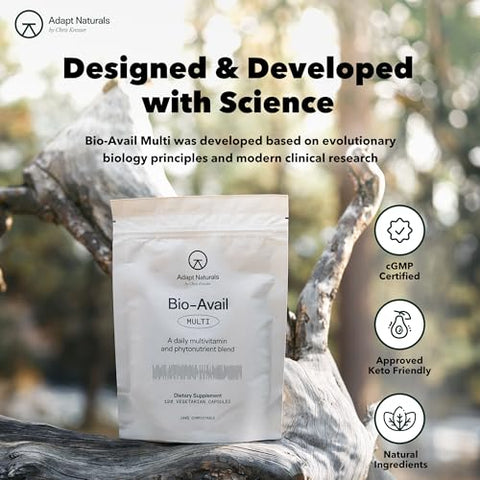 ADAPT NATURALS BY CHRIS KRESSER - Adapt Naturals Multivitamínico para Mulheres – Fórmula Completa para Saúde Feminina