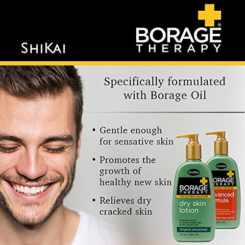 Borage Therapy Loção Hidratante para Pele Seca (480ml, Pacote com 2) Skincare sem Fragrância | Hidratante para Mãos Secas - ShiKai