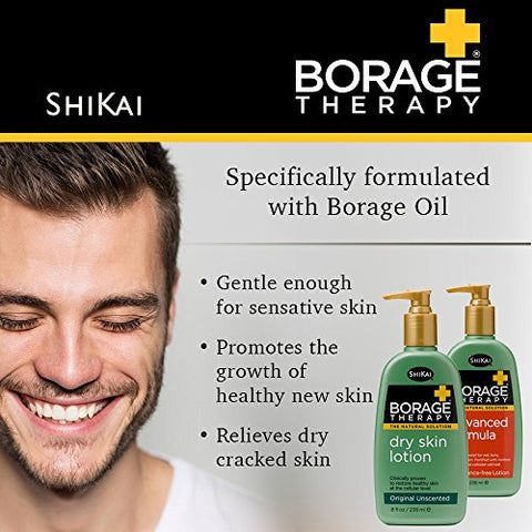Borage Therapy Loção Hidratante para Pele Seca (480ml, Pacote com 2) Skincare sem Fragrância | Hidratante para Mãos Secas - ShiKai