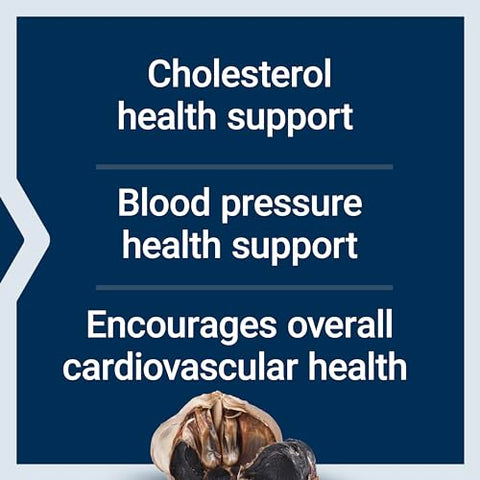 Aged Black Garlic – Suporte à Saúde Cardíaca, Pressão Arterial e Colesterol – Diário, Sem Glúten, Vegetariano, Não-OGM – 30 cápsulas - Life Extension