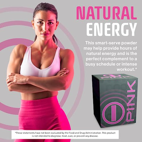 bhip - bHIP Pink: Energético em Pó para Mulheres – 30 Sachês. Suplemento Energético Natural para Mulheres. Mistura em Pó Energética com Ingredientes Naturais, Ideal para a Mulher Moderna