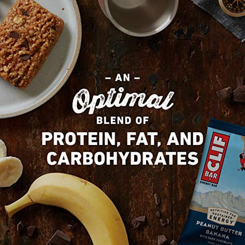 Product Of Clif - Barras Energéticas CLIF – Manteiga de Amendoim Banana Chocolate Amargo – Feitas com Aveia Orgânica – Alimento à Base de Plantas – Vegetariano – Kosher (Barras de Proteína de 2,4 Ounces, 24 Unidades) Embalagem Pode Variar