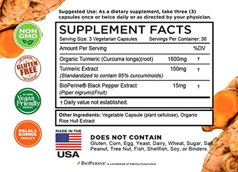 FarmHaven - Curcuma Turmeric com BioPerine Pimenta Preta – Potencialize sua Saúde com a Marca Líder