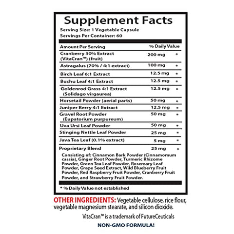Sport Supplements - Suplemento Alimentar para Suporte Imunológico – Suporte Renal – Vitaminas de Cranberry, Limpeza Renal, Detox Renal