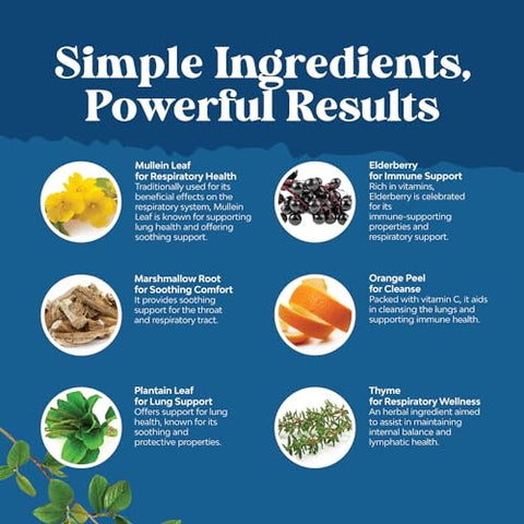 Natures Craft - Gotas de Folha de Verbasco Orgânico do USDA – Desintoxicação Pulmonar Herbal e Limpeza Raiz de Marshmallow e Tintura de Verbasco – Suplemento de Suporte Pulmonar – Suplemento Respiratório de Ervas de Folha de Verbasco