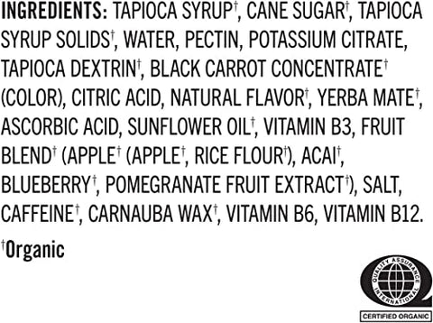 Probar - PROBAR – Bolt Energy Chews Orgânicos, Explosão de Frutas Vermelhas, Sem Transgênicos, Sem Glúten, Certificado Orgânico pelo USDA, Energia Natural e Saudável, Gomas Energéticas Rápidas com Vitaminas B