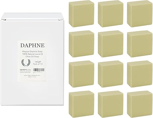 AnatoliaDaphne - Sabonete de Alepo Artesanal 100% Natural e Vegano com Óleo de Oliva – Barra de Sabão – 100g