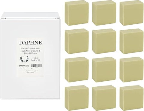 AnatoliaDaphne - Sabonete de Alepo Artesanal 100% Natural e Vegano com Óleo de Oliva – Barra de Sabão – 100g