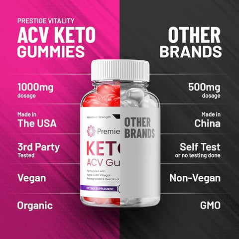Indelo - (2 Pacotes) Gomas Premier Keto ACV – Fórmula Avançada Premiere Keto Plus ACV Gummies Vinagre de Maçã Premier – Suplemento Alimentar para Homens e Mulheres (120 Gomas)