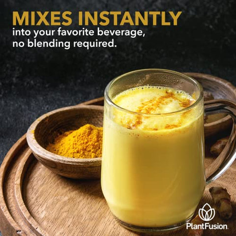 SOTRU - PlantFusion Mix de Bebida de Cúrcuma e Gengibre – Nutrição Completa de Alimentos Fermentados, Pó de Suplemento Herbal com Curcuminoides – Certificado Orgânico pelo USDA, Não-OGM, Vegano, Sem Glúten – 100g