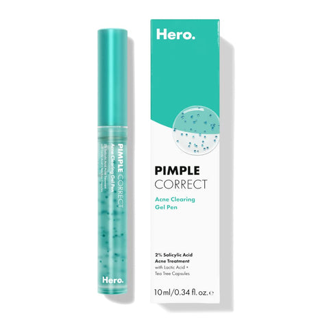 HERO COSMETICS - Caneta Gel para Acne Pimple Correct da Hero Cosmetics – Fórmula Não Ressecante com Ácido Salicílico 2%% de Força Máxima para Espinhas Iniciais e Emergentes (1 Unidade)