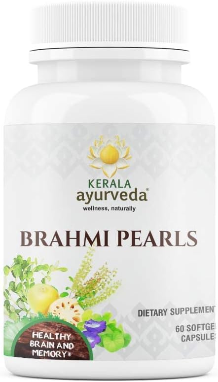 Brahmi Pearls – Bem-estar Mental Completo | Relaxamento Cerebral | Mente Afiada | Suporte à Memória - Kerala Ayurveda