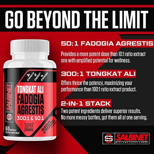 Salbinet - Suplementos Fadogia Agrestis Tongkat Ali – Testados por Terceiros – 1400mg  – 1400mg Fadogia Agrestis