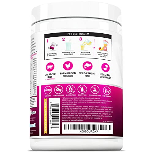 Vitauthority - Pó de Colágeno Hidrolisado para Emagrecimento – Complexo de Beleza Ultimate Burn de Colágeno Multi Peptídeos para Mulheres com Tipos I II III V e X para Suporte à Queima de Gordura – 500g