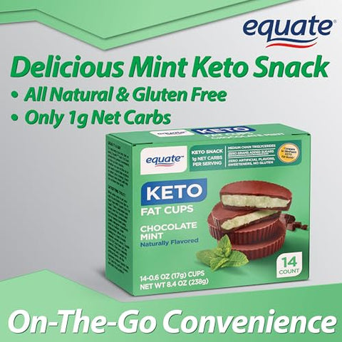 Equate Keto Fat Cups Chocolate Mint 14 Unidades 8.4oz e Maker Explorador de Presente em Cartão