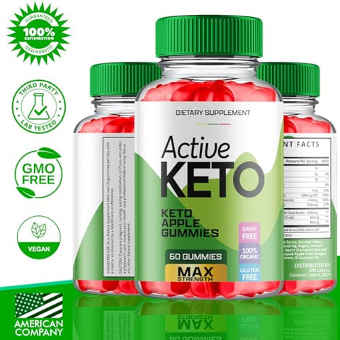 Active Keto ACV Gummies – Gomas de Keto Ativas com Vinagre de Maçã, Gomas de Keto Ativas com ACV para Cetose – Vegano, Não GMO – Fórmula Avançada Cetogênica (1 Pacote) - Ark Labs