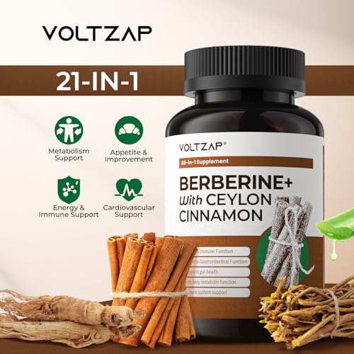 Generic - Berberine 5X com Canela do Ceilão 1500mg: Melão Amargo, Extrato de Chá Verde e Cromo