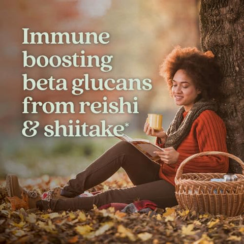 LifeShield Suporte Imunológico com Reishi Orgânico – Vegano, Não-OGM, Ingredientes Nootrópicos – 60 ct - New Chapter