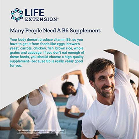 Vitamina B6 250 mg Life Extension – Para Saúde Cardiovascular