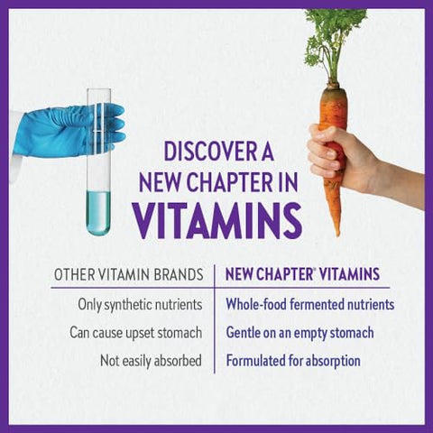 Vitamin B Complex Orgânico Fermentado, 100%% Vegano, Livre de Glúten – 60 Cápsulas para Energia Celular, Cérebro e Beleza - New Chapter
