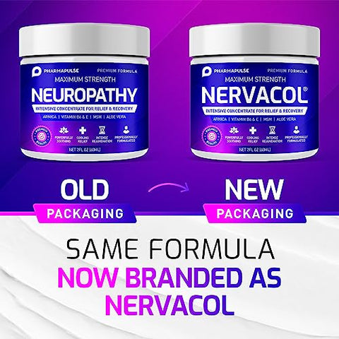 Creme Pharmapulse Neuropathy Nerve Relief – Máxima Potência para Pés, Mãos, Pernas, Dedos, Lombar – Ácido Alfa Lipoico, Arnica, Vitamina B6, Aloe Vera, MSM – Eficaz e Calmante