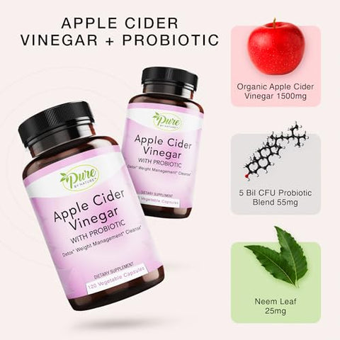 Probiótico de Vinagre de Maçã Pure By Nature para Mulheres – Benefícios para a Saúde Feminina