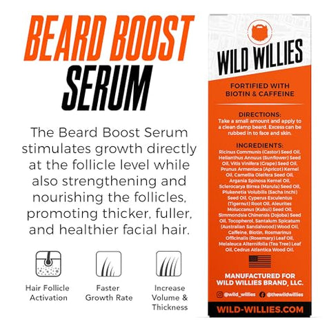 Vitaminas para Crescimento da Barba – Suplemento em Pílulas para Crescimento da Barba para uma Barba Mais Cheia – 60 Cápsulas - Wild Willies