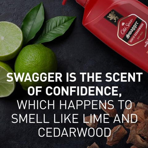 Swagger – Sabonete Líquido para Homens, Fragrância de Confiança, 710 ml (Pacote com 4 unidades) - Old Spice