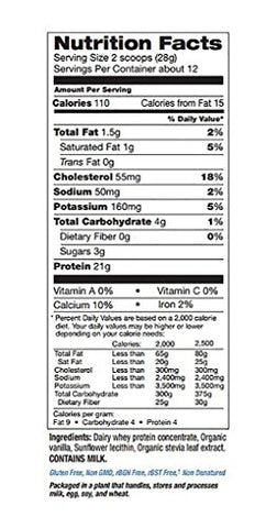 tera's - Teraswhey Proteína Whey Pura Simples, Baunilha Bourbon, 340g