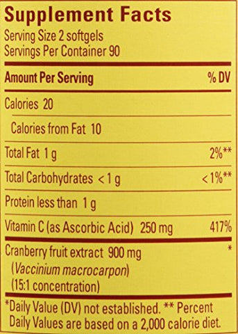 Cranberry 450mg Extrato 180 Softgels – Suplemento de Cranberry em Cápsulas - Nature Made
