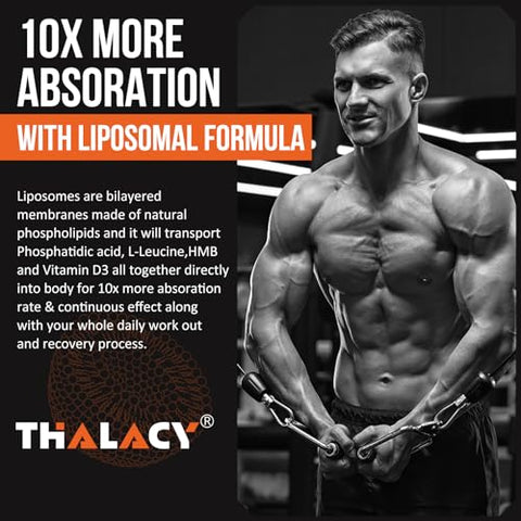 Thalacy - Suplemento Muscular Liposomal de Ácido Fosfatídico 2000mg (PA) – Alta Absorção para Homens