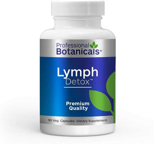 Professional Botanicals - Lymph Detox – Suplemento Vegan Natural para Drenagem Linfática – 90 Cápsulas Vegetarianas