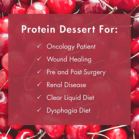Medtrition - Gelatein Plus Cherry: 20g de proteína. Ideal para dietas líquidas, dificuldades de deglutição, diálise e oncologia. Ótimo lanche pré ou pós-treino. (12 unidades)