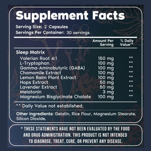 Suplemento Primal Harvest Primal Sleep Support, 60 Cápsulas com Raiz de Valeriana, L-Triptofano, GABA, Camomila e Melatonina 3mg – Suporte para um Sono Primal de Qualidade