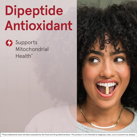 L-Carnosine 1000 mg – Suporte Antioxidante para Saúde Mitocondrial – 90 Cápsulas Vegetarianas - Jarrow Formulas