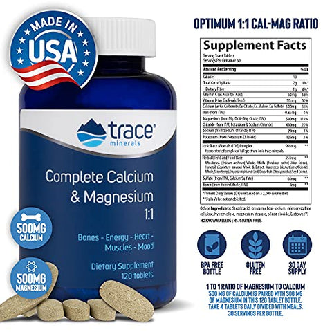 Cálcio Completo  | Benefícios para a Saúde | 1000mg de Cálcio por Porção - Trace Minerals