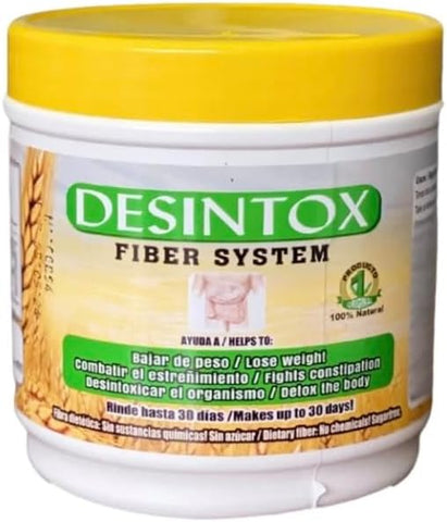 DESINTOX FIBER SYSTEM - Desintox Fiber (Natural) – Fibra Desintoxicante para uma Saúde Equilibrada | 100g