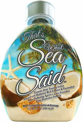 DARK TANS EXCLUSIVE - Acelerador de Bronzeamento That’s What Sea Said – Para Camas de Bronzeamento Internas e Banhos de Sol ao Ar Livre – Seguro para Rosto, Corpo e Tatuagens – Com Óleo de Coco – Sem Bronzer