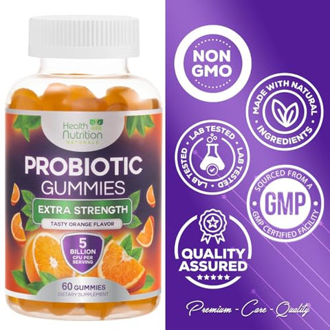 Health Nutrition Naturals - Probióticos para Saúde Digestiva – Gomas Probióticas Diárias para Mulheres | Marca: Probiotic+ | 60 g