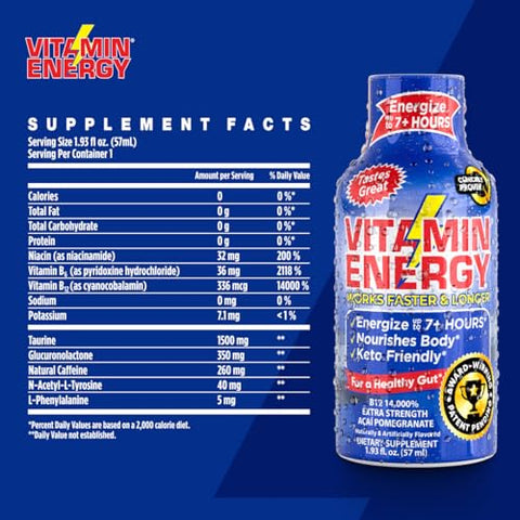 Shots B12 | Energia Natural e Saudável | Marca: Vitamin Energy - Vitamin Energy