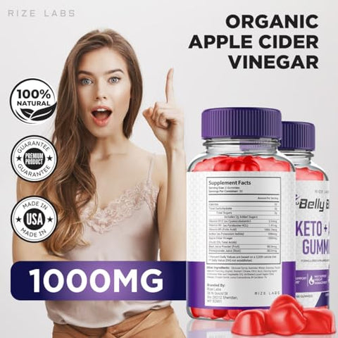 rize labs - (3 Pacotes) Gomas Belly Blast Keto, Oficial Belly Blast, Gomas de Perda de Peso Belly Blaster, Belly Blast Keto, Avaliações das Gomas Belly Blast Keto ACV, Belly Blast Keto ACV Gummies
