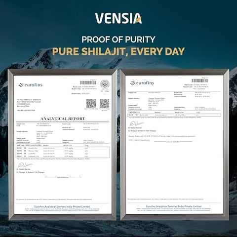 VENSIA - Shilajit Puro do Himalaia em Resina, Ultra Concentrado com 80% de Ácido Fúlvico, 85 Minerais Traços, Energia – Marca em Destaque